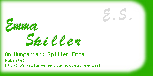 emma spiller business card